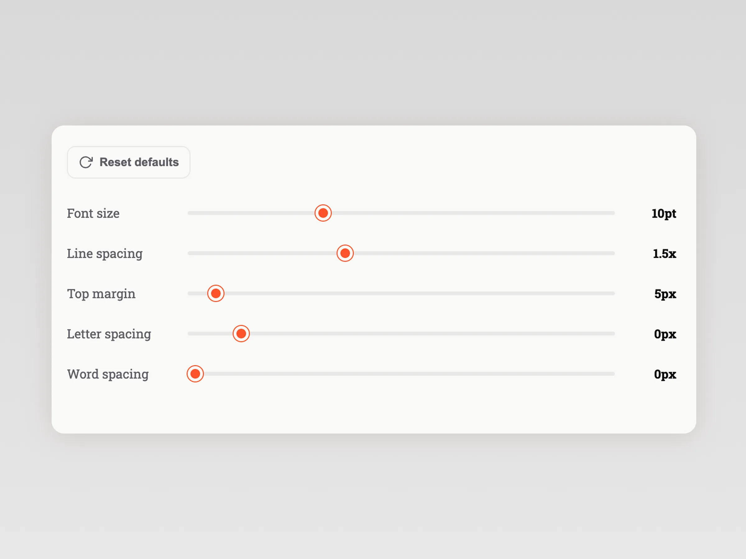 page layout and handwriting settings for converting typed text